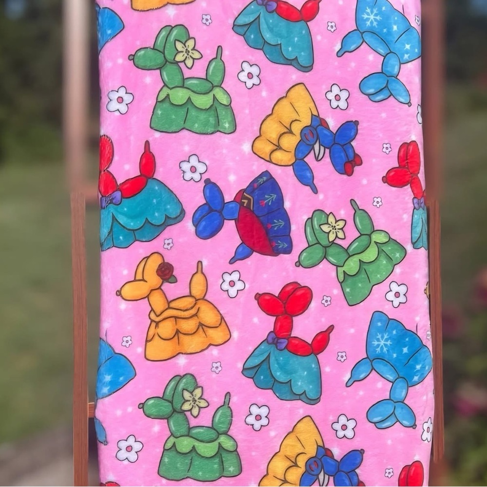 Disney Princess Balloon Animal 60x80 Blanket